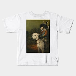 Hare And Whippet Cavalry Kids T-Shirt